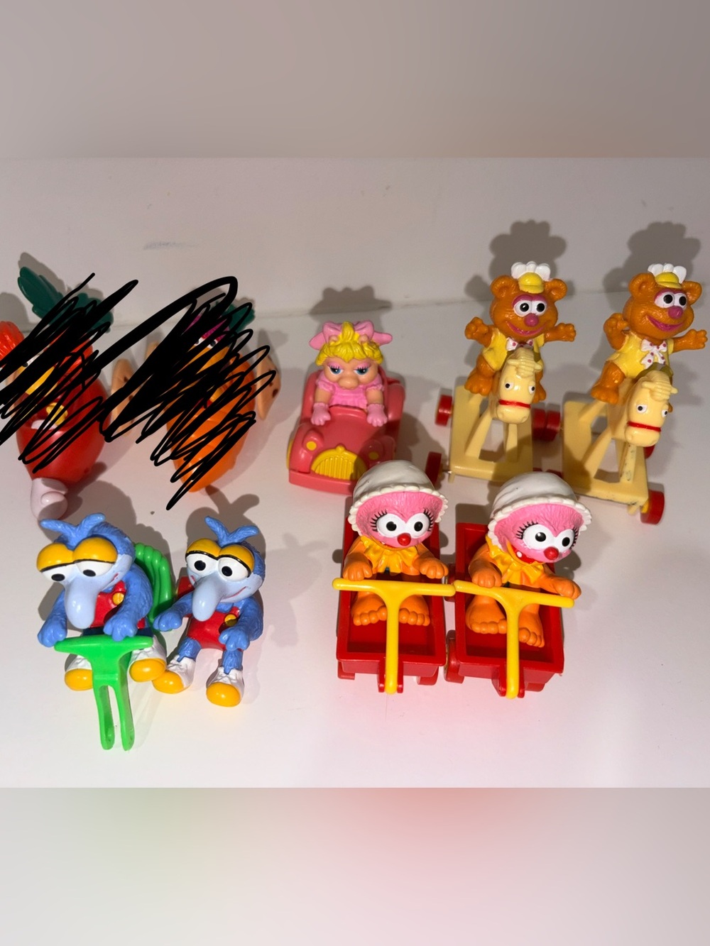 Vintage 1987 McDonald’s Happy Meal Muppet Babies Character Toy Lot